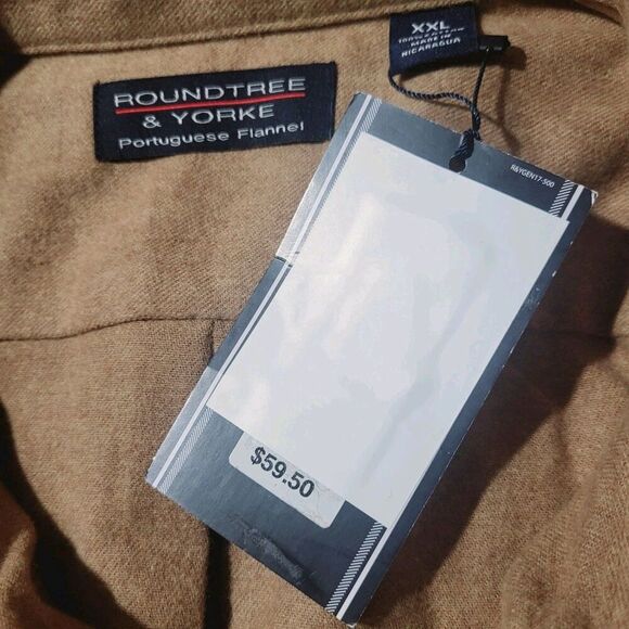 Portuguese Flannel Roundtree Yorke Long Sleeve Solid Sport Shirt XXL Fall Brown - Picture 9 of 10